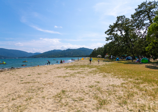 Beach along the sandbar in Amanohashidate, Kyoto Prefecture, Miyazu, Japan