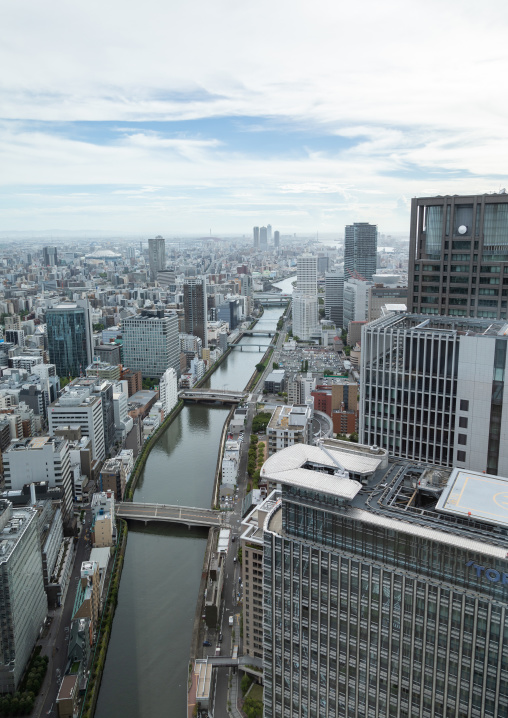 Cityscape, Kansai region, Osaka, Japan