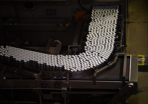 Production of Asahi beer inside Asahi breweries, Kyushu region, Fukukoa, Japan