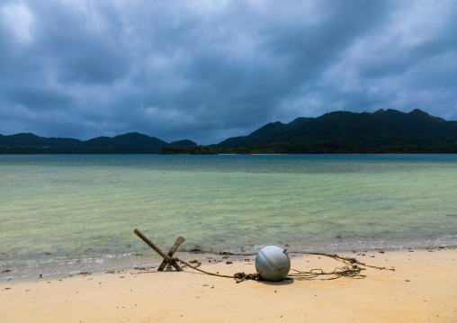 Anchor on Kabira bay inner beach, Yaeyama Islands, Ishigaki-jima, Japan