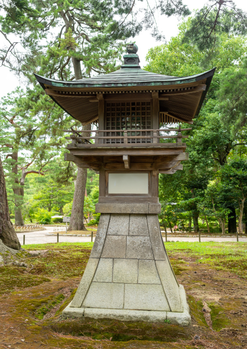 Old NHK radio tower in Kenroku-en garden, Ishikawa Prefecture, Kanazawa, Japan