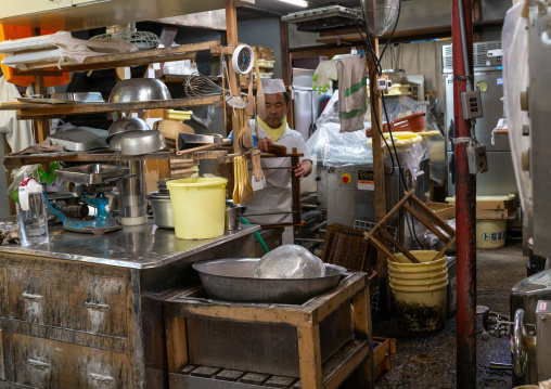 Traditional mochi factory, Kansai region, Kyoto, Japan