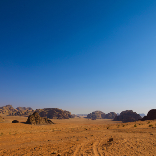 Desert Landscape At Wadi Rum, Jordan