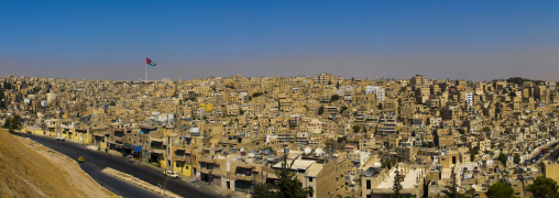 View From Citadel Over City Of Amman, Showing Raghadan Flagpole, Jordan