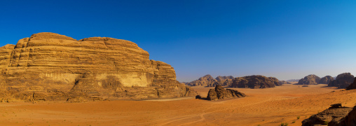 Desert Landscape At Wadi Rum, Jordan