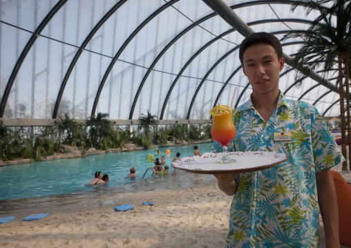 SWIMMING POOL IN THE KHAN SHATYR ENTERTAINMENT CENTRE, ASTANA, KAZAKHSTAN