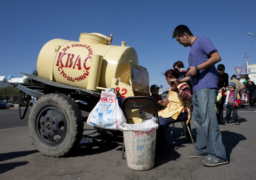 Mack Buying Some Kvass Drink In Astana, Kazakhstan