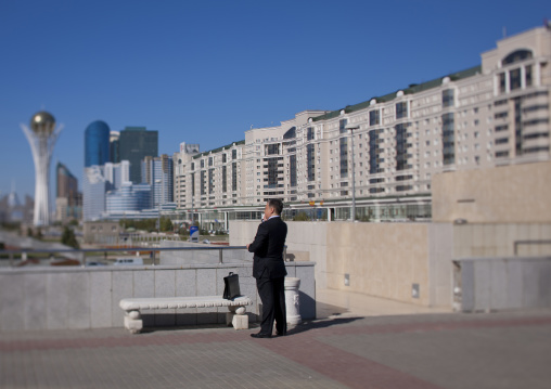 Governement Employee On The Phone, Astana, Kazakhstan