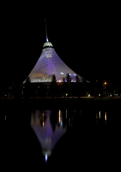 Khan Shatyr Giant Tent By Night, Astana, Kazakhstan