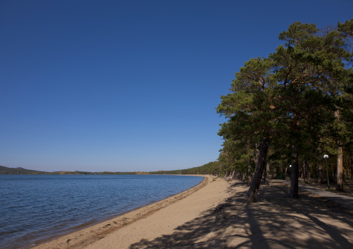 Beach On The Shores Of Burabay Lake, Kazakhstan