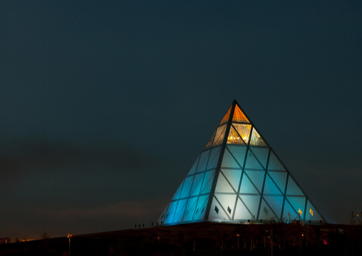 Palace Of Peace And Reconciliation By Night, Astana, Kazakhstan