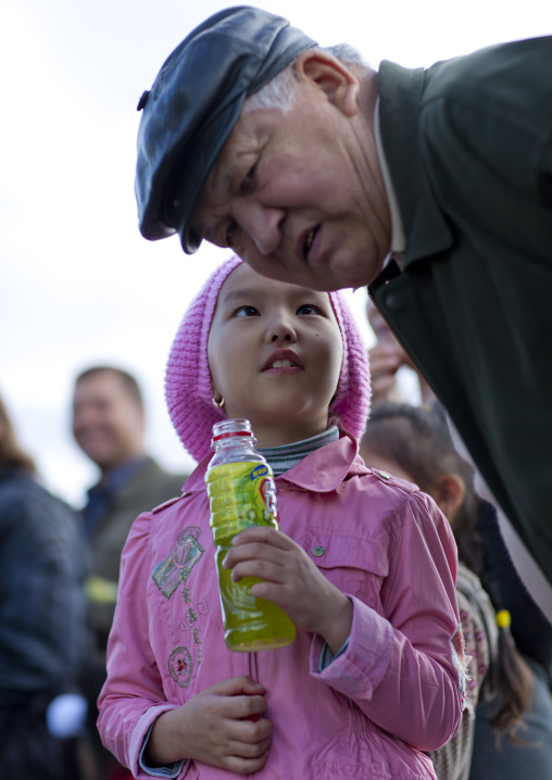 Grand Father With His Granddaughter, Astana, Kazakhstan