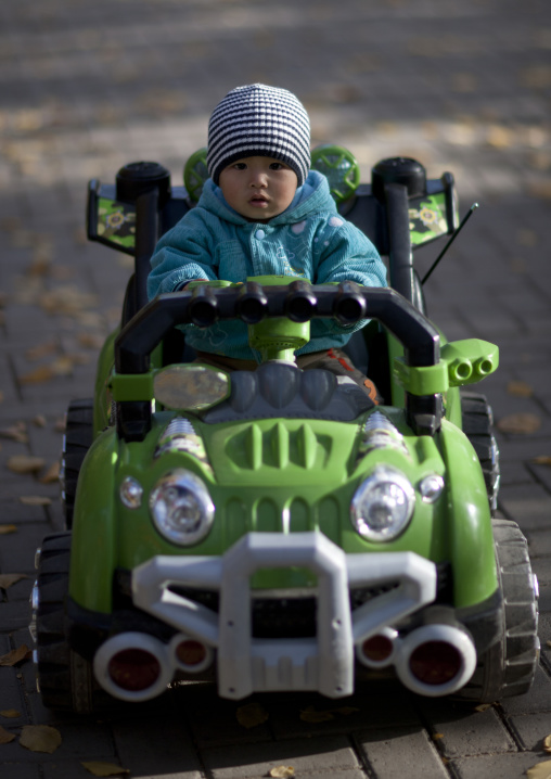 Baby Playing In Astana Park, Kazakhstan