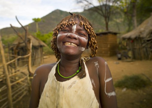 Tharaka woman wearing a traditional wig, Nairobi county, Mount kenya, Kenya