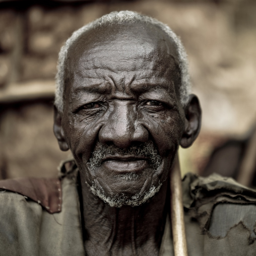 Portrait of a Tharaka tribe man, Laikipia County, Mount Kenya, Kenya