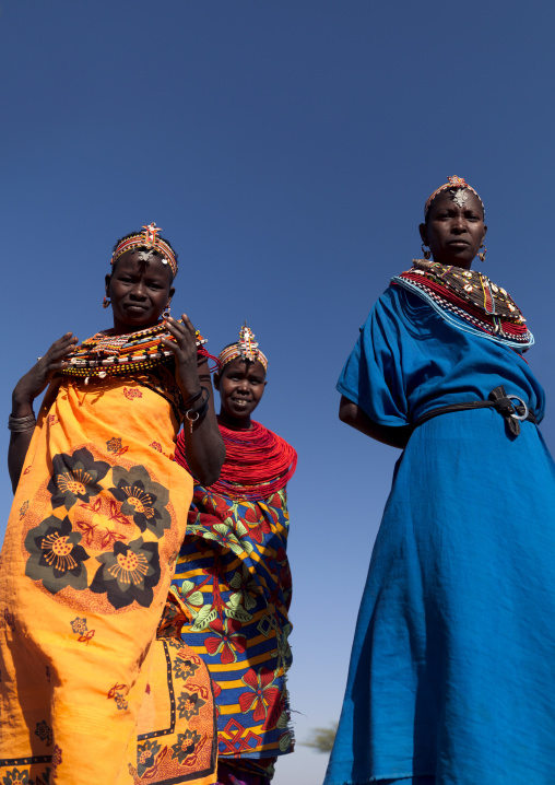 Portrait of Samburu tribe women, Samburu County, Maralal, Kenya