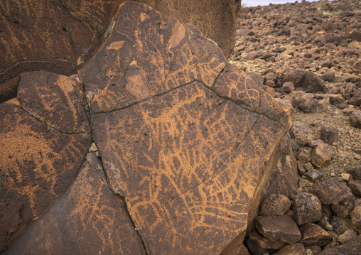 Ancient rock art, Turkana lake, Loiyangalani, Kenya