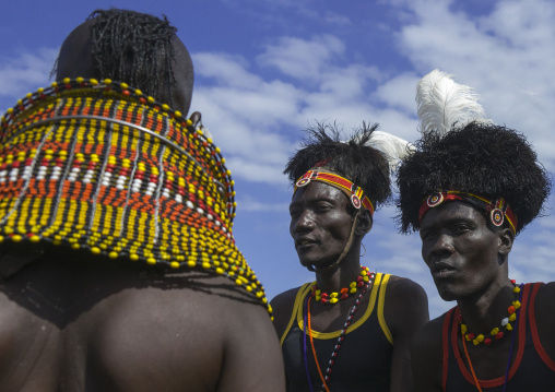 Turkana tribe people dancing, Turkana lake, Loiyangalani, Kenya