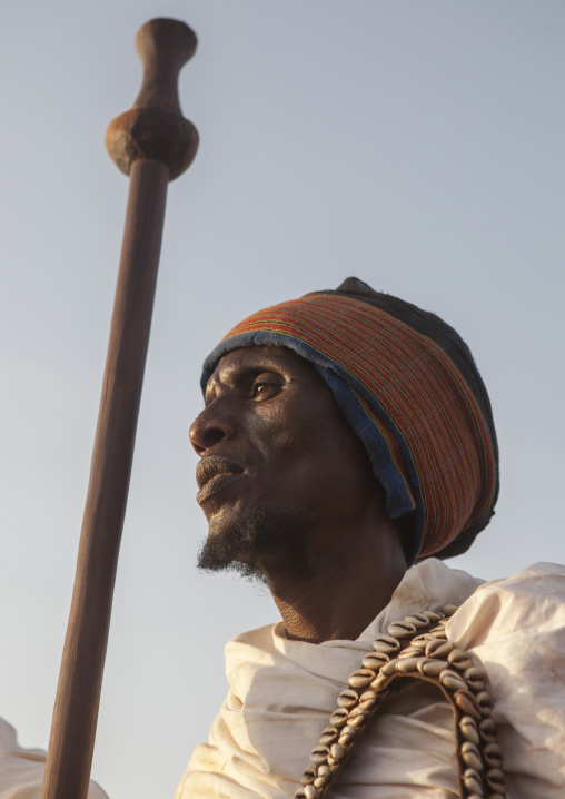 Borana elder with power stick, Turkana lake, Loiyangalani, Kenya