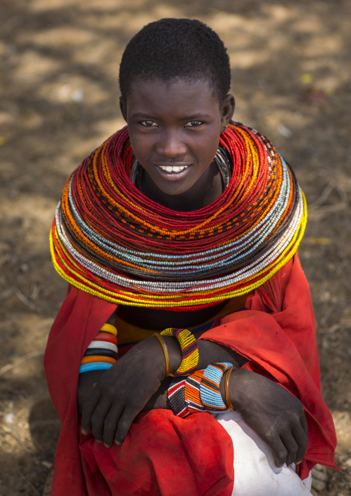 Portrait of a rendille tribeswoman, Marsabit district, Ngurunit, Kenya