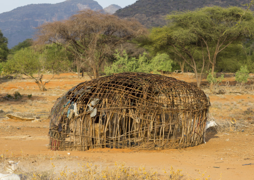 Rendille traditional hut, Marsabit district, Ngurunit, Kenya