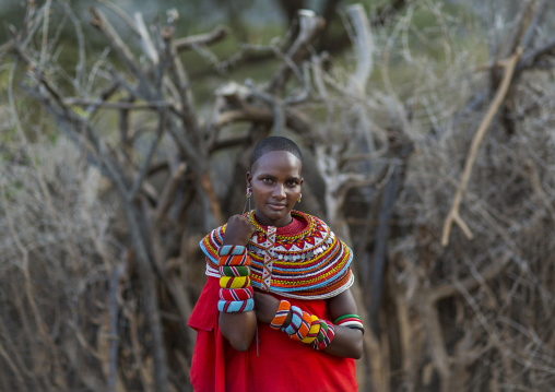 Portrait of a rendille tribeswoman, Marsabit district, Ngurunit, Kenya