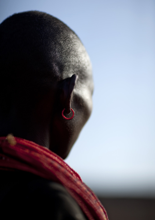 Portrait of an El Molo tribe woman, Rift Valley Province, Turkana lake, Kenya