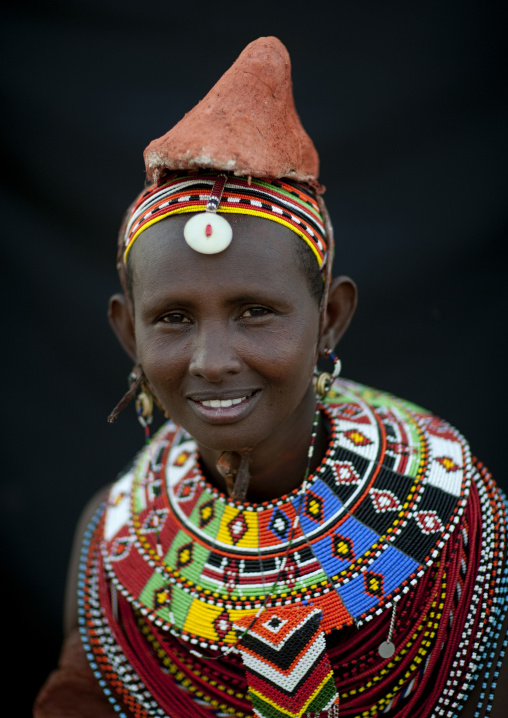 Portrait of a Rendille tribe woman, Rift Valley Province, Turkana lake, Kenya