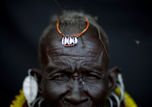 Portrait of a Turkana tribe woman, Rift Valley Province, Turkana lake, Kenya