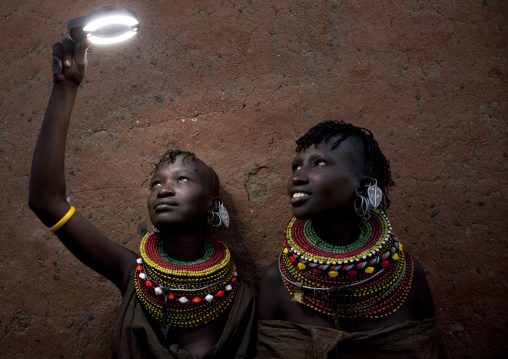 Portrait of Turkana tribe women, Rift Valley Province, Turkana lake, Kenya