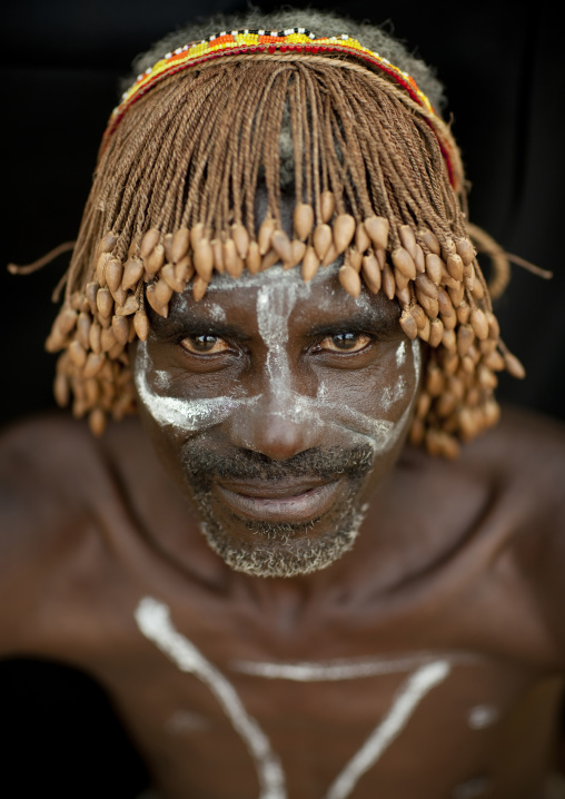 Portrait of a Tharaka tribe man, Laikipia County, Mount Kenya, Kenya