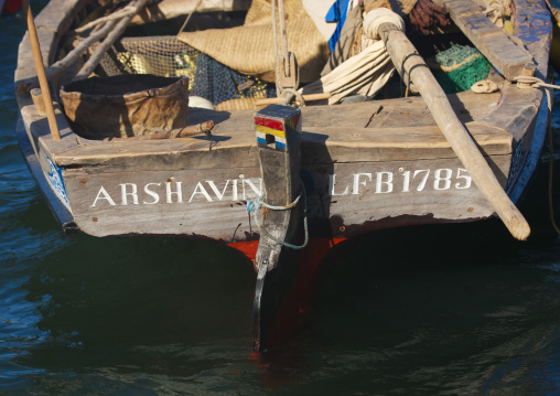 Dhow named with an Arsenal footballer name, Lamu County, Lamu, Kenya