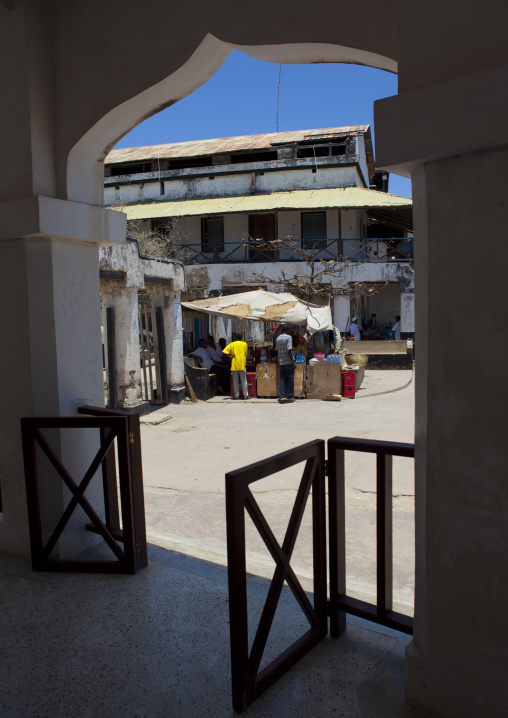 An arch doorway an a square, Lamu County, Lamu, Kenya