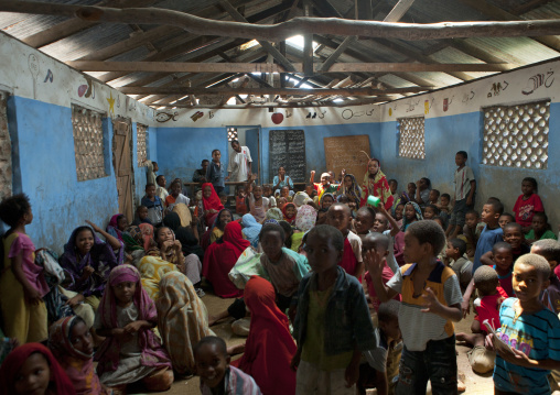 Children studying in a coranic school, Lamu County, Pate Island, Kenya