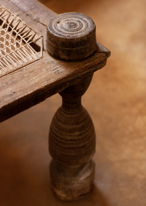 Traditional wooden bed, Lamu County, Lamu, Kenya