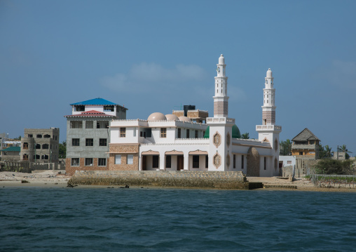 New mosque built on the coastline, Lamu county, Lamu town, Kenya