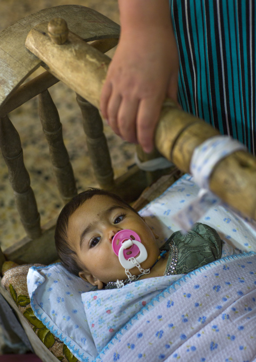 Yazidi Mother And Her Baby In The Temple City Of Lalesh, Kurdistan, Iraq