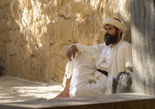 Yazidi Priest Inside The Temple City Of Lalesh, Kurdistan, Iraq