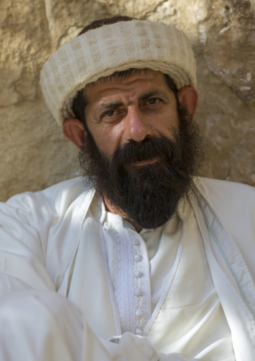 Yazidi Priest Inside The Temple City Of Lalesh, Kurdistan, Iraq