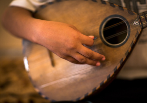 Child Playing Saz, Erbil, Kurdistan, Iraq