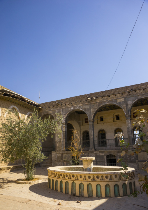 Fountain In The Courtyard Of An Old House Inside The Citadel, Erbil, Kurdistan, Iraq