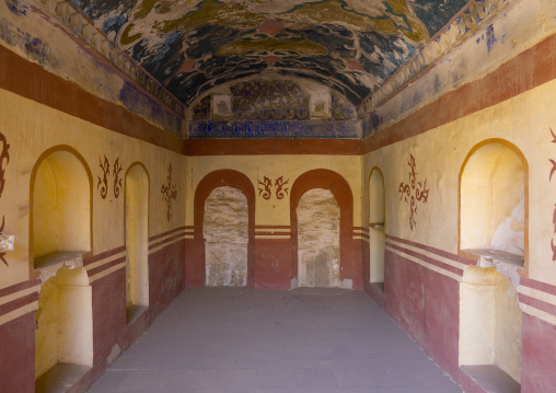 Ottoman Painted Ornamentation In A Divan In The Erbil Citadel, Kurdistan, Iraq