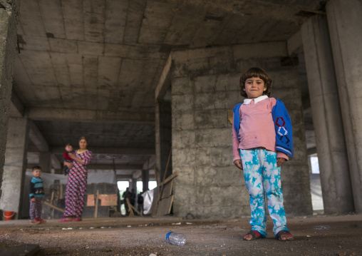 Yezidi Refugees Displaced From Sinjar Living In An Under Construction Building, Duhok, Kurdistan, Iraq