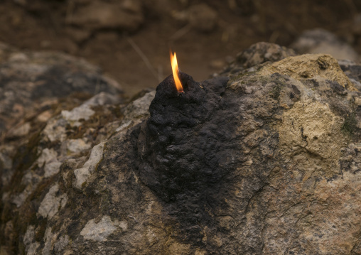 Sacred Fire In The Streets,  In Lalesh Temple, Kurdistan, Iraq