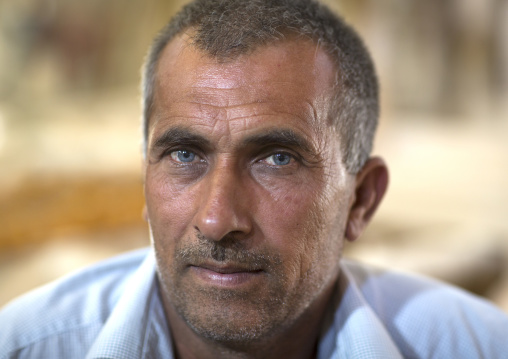 Seller With Clear Eyes In Qaysari Bazaar, Erbil, Kurdistan, Iraq