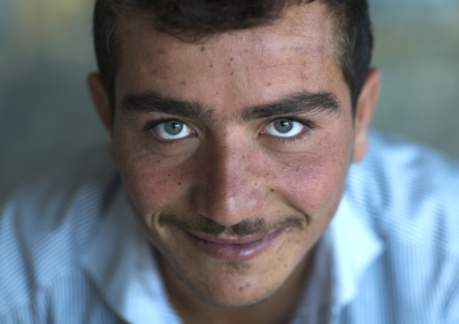 Yezidi Refugee Man Displaced From Sinjar Living In An Under Construction Building, Duhok, Kurdistan, Iraq