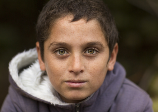 Yezidi Refugee Boy Displaced From Sinjar Living In Lalesh Temple, Kurdistan, Iraq