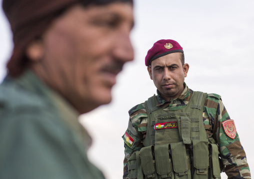 Kurdish Peshmergas On The Frontline, Duhok, Kurdistan, Iraq