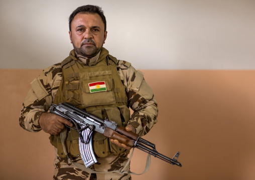 Kurdish Peshmerga On The Frontline, Duhok, Kurdistan, Iraq