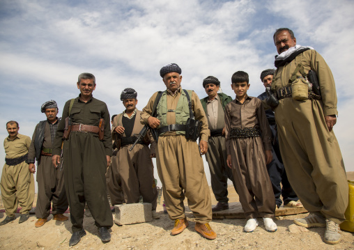 Kurdish Peshmergas Veterans On The Frontline, Kirkuk, Kurdistan, Iraq